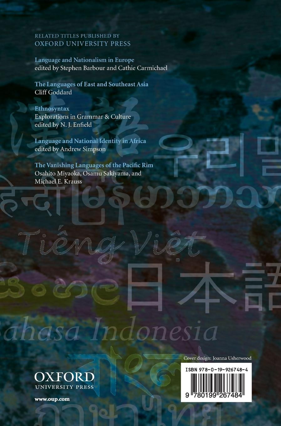 Rückseitencover Language & National Identity in Asia C