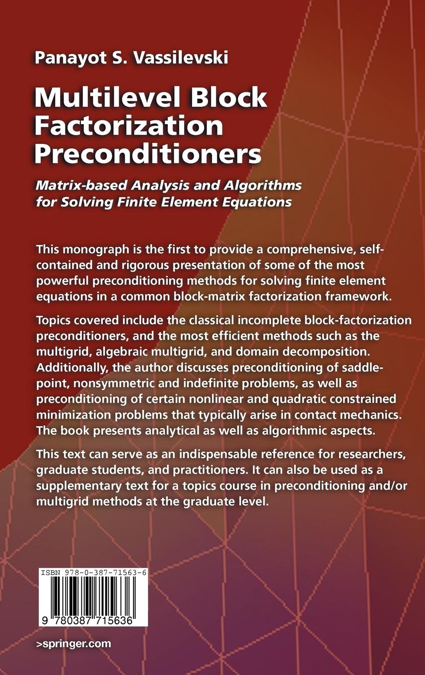 Rückseitencover Multilevel Block Factorization Preconditioners