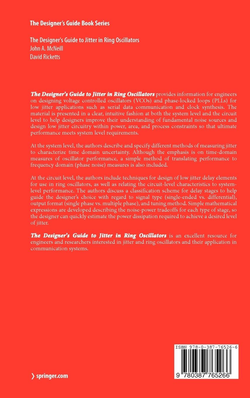 Rückseitencover The Designer's Guide to Jitter in Ring Oscillators