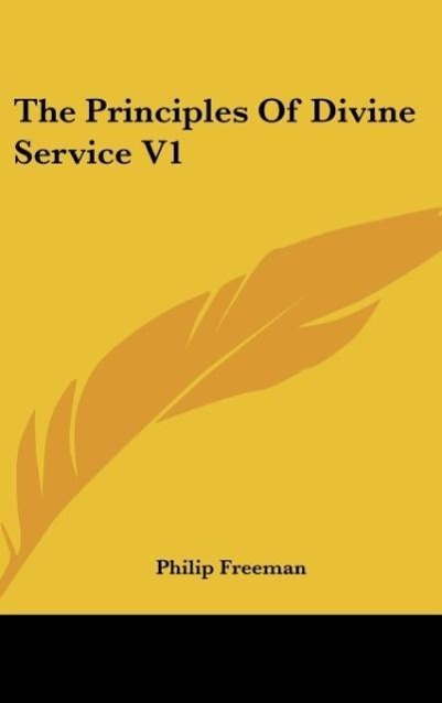Vorderes Coverbild The Principles Of Divine Service V1