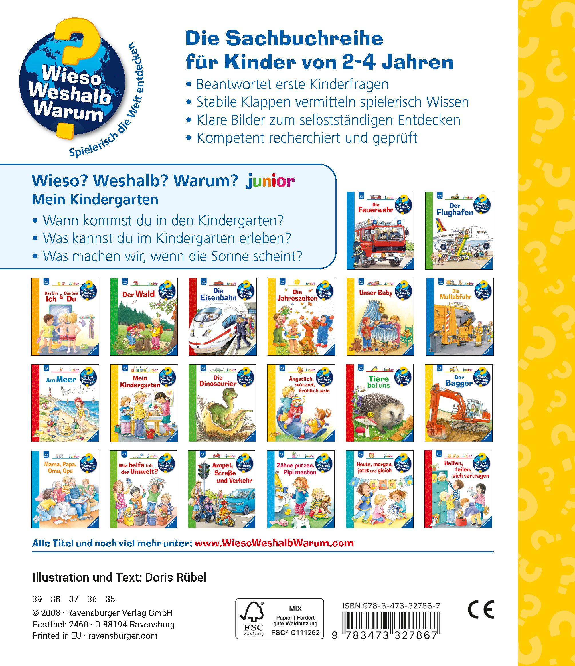 Rückseitencover Wieso? Weshalb? Warum? junior, Band 24: Mein Kindergarten