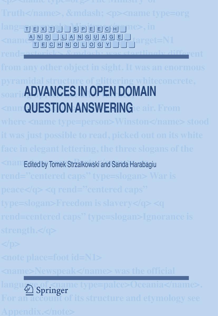 Vorderes Coverbild Advances in Open Domain Question Answering
