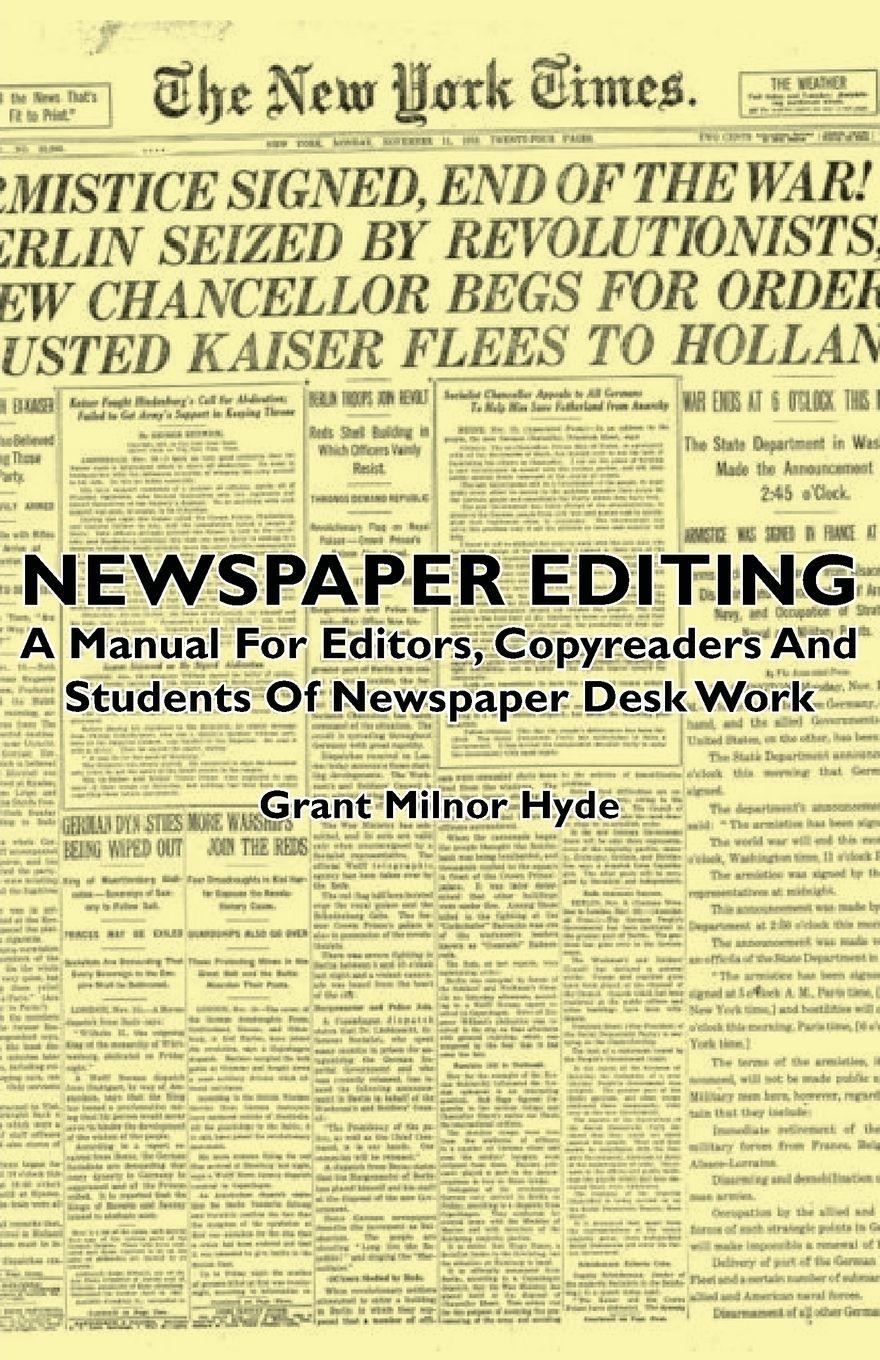 Vorderes Coverbild Newspaper Editing - A Manual For Editors, Copyreaders And Students Of Newspaper Desk Work
