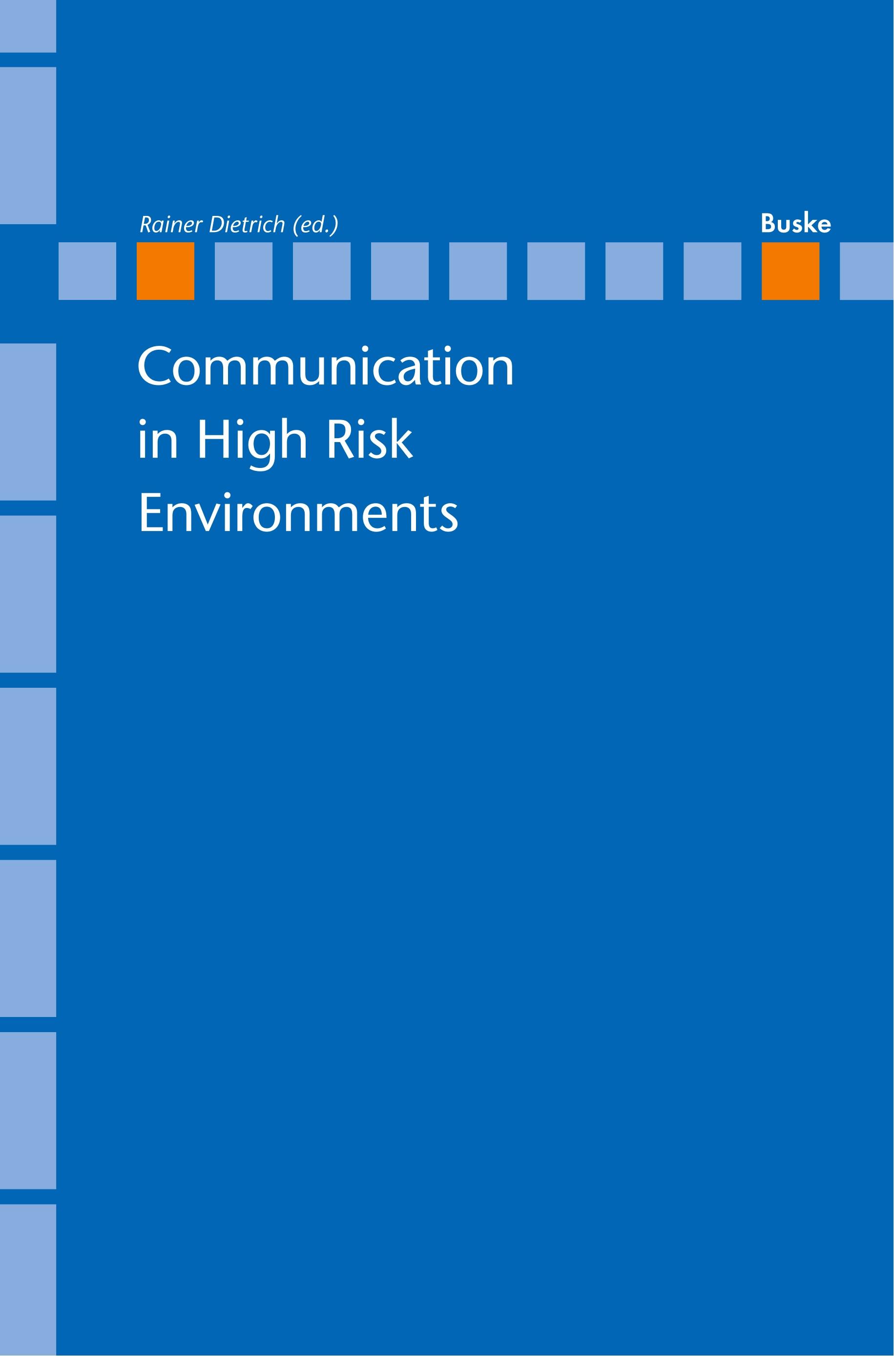 Vorderes Coverbild Communication in High Risk Enviroments
