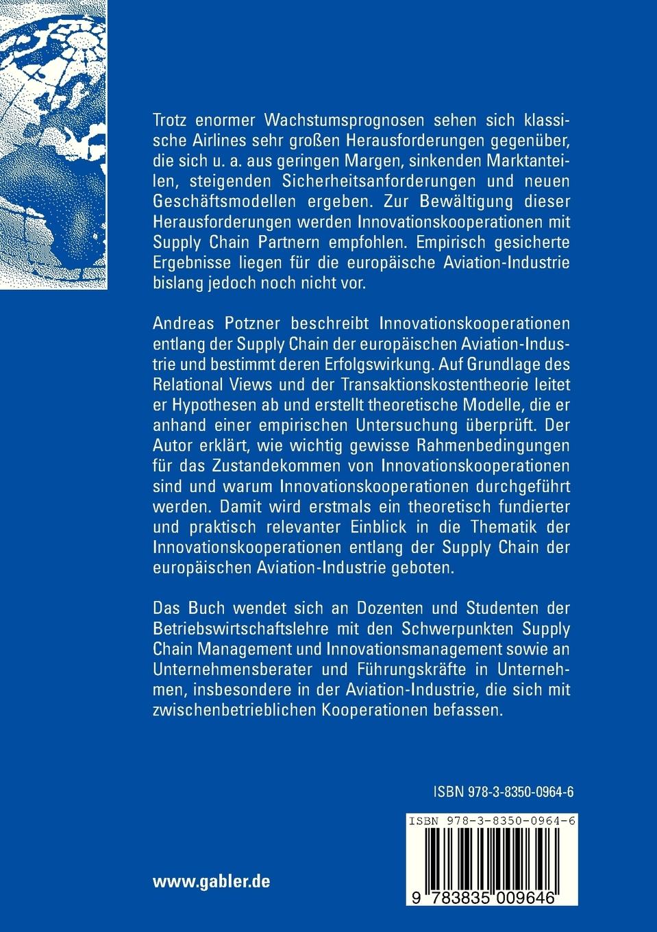 Rückseitencover Innovationskooperationen entlang Supply Chains