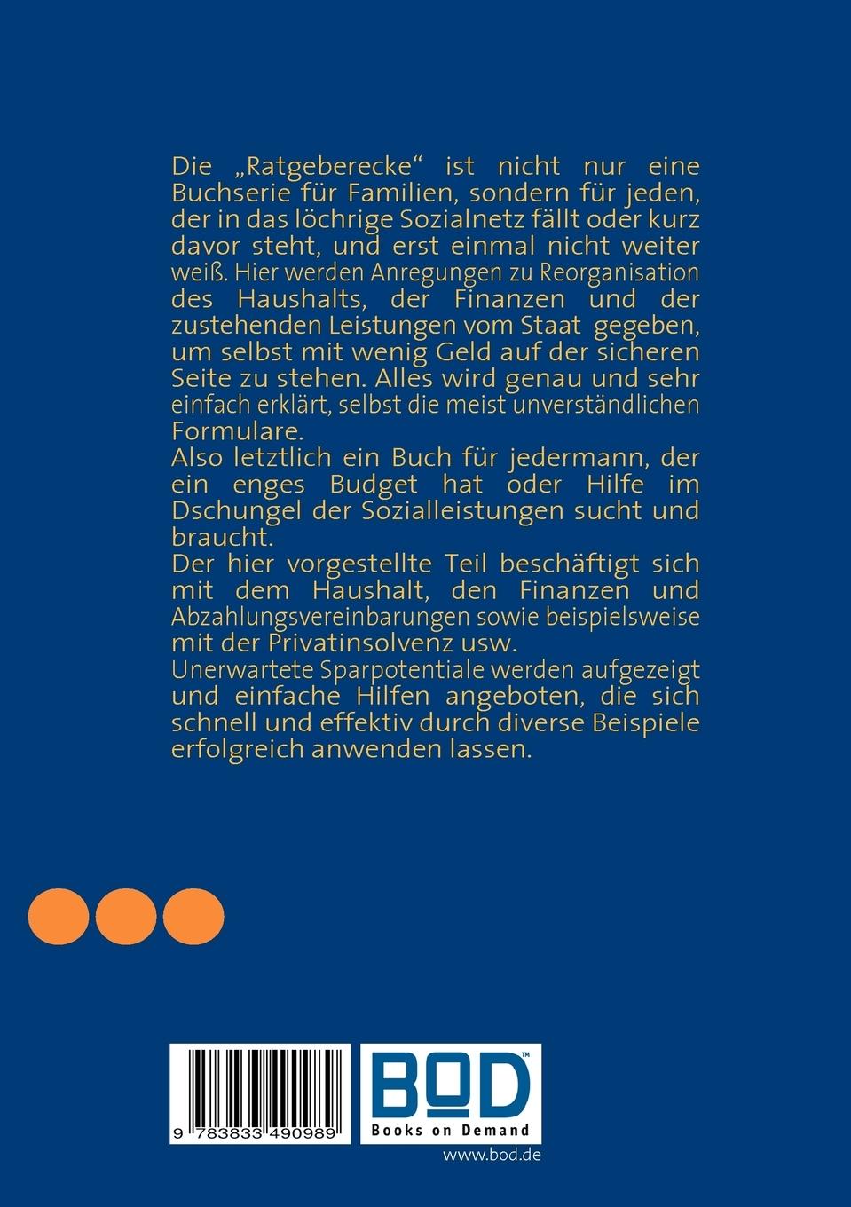 Rückseitencover Haushalt und Finanzen