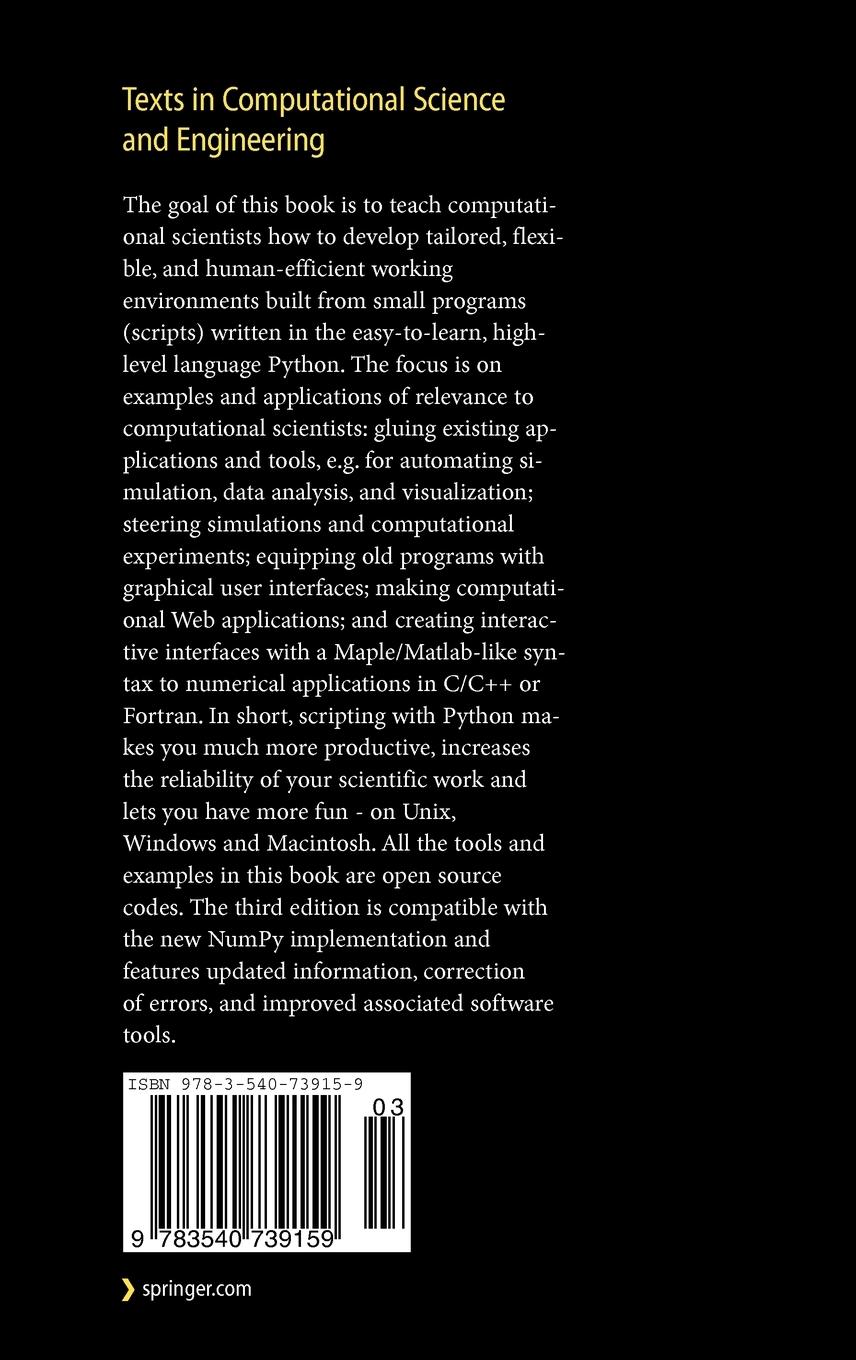 Rückseitencover Python Scripting for Computational Science