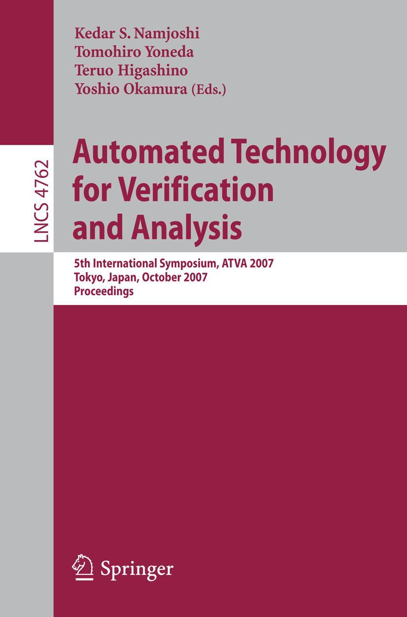 Vorderes Coverbild Automated Technology for Verification and Analysis