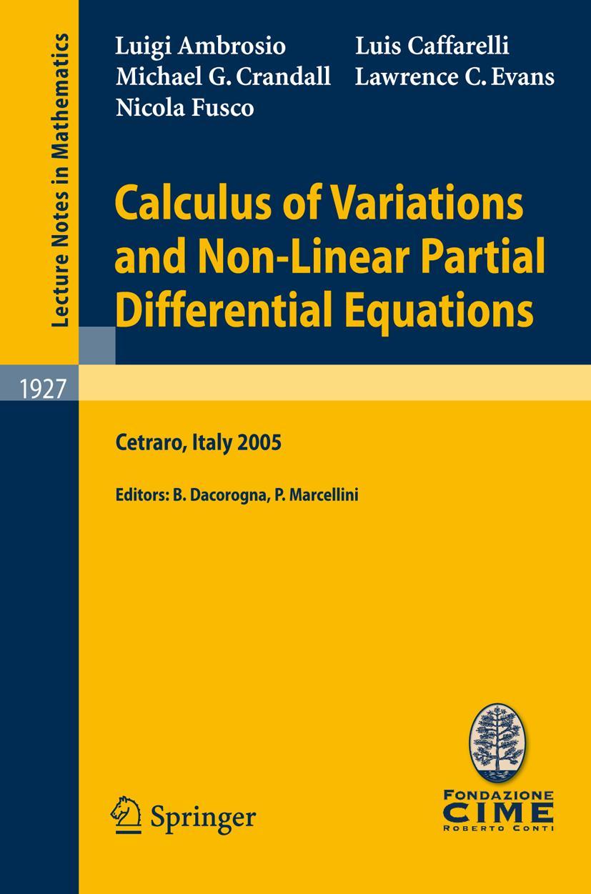 Vorderes Coverbild Calculus of Variations and Nonlinear Partial Differential Equations