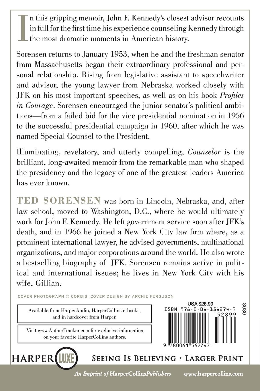 Rückseitencover Counselor LP (Harperluxe)