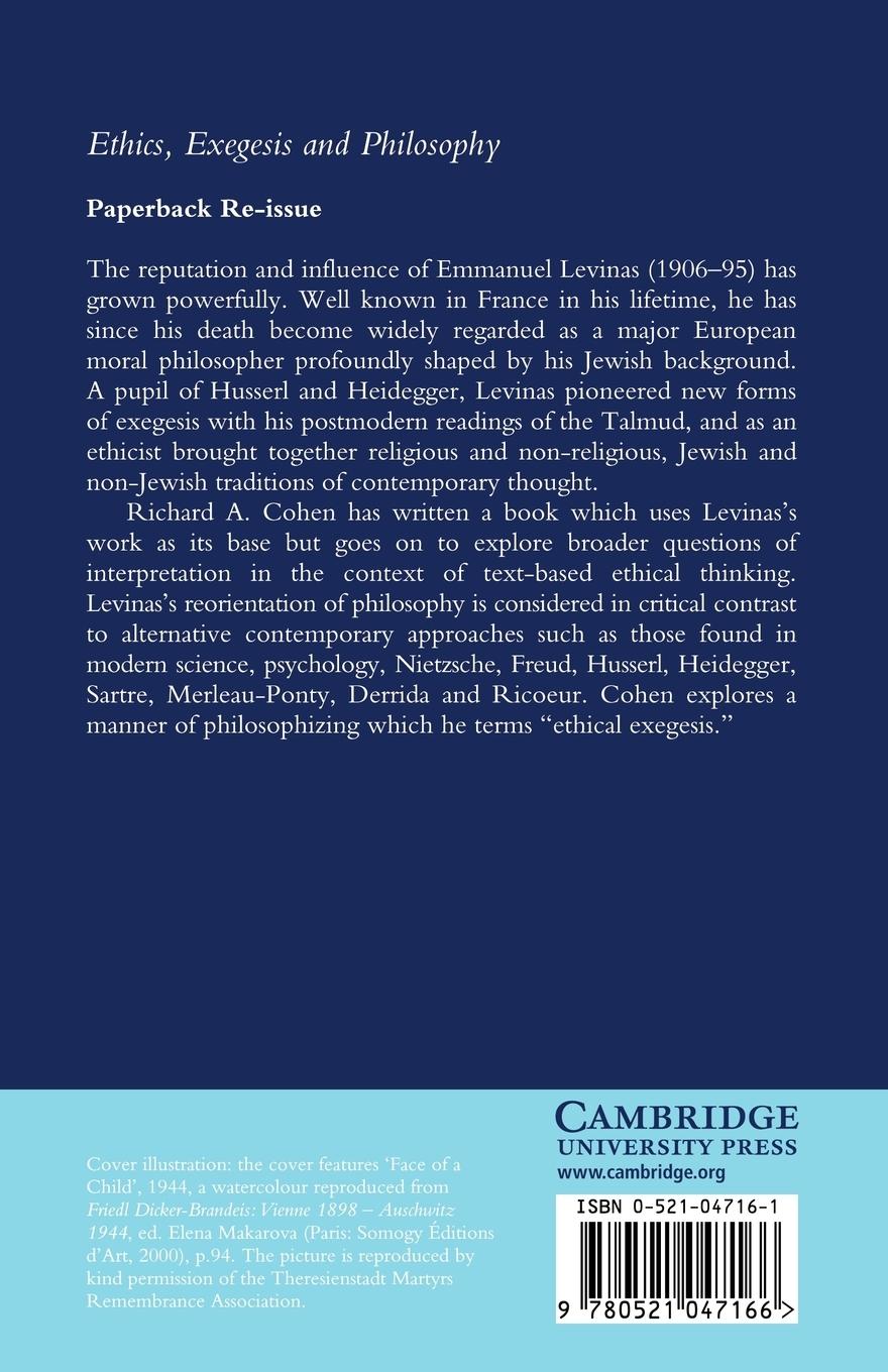 Rückseitencover Ethics, Exegesis and Philosophy