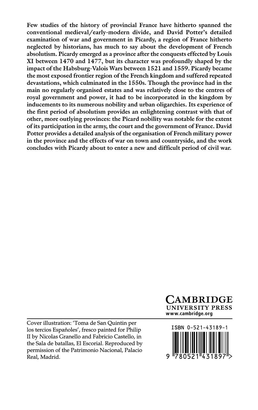 Rückseitencover War and Government in the French Provinces