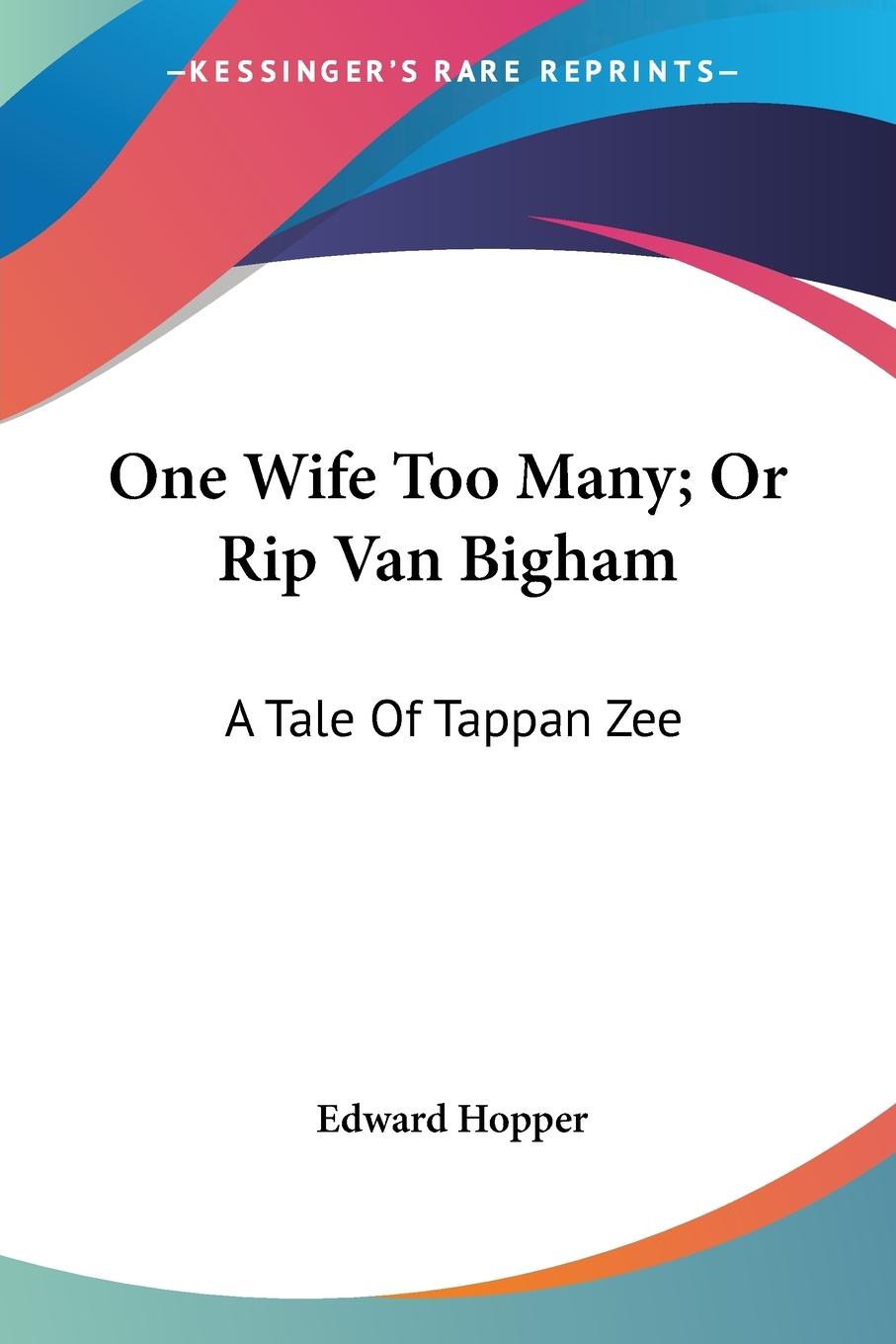 Vorderes Coverbild One Wife Too Many; Or Rip Van Bigham