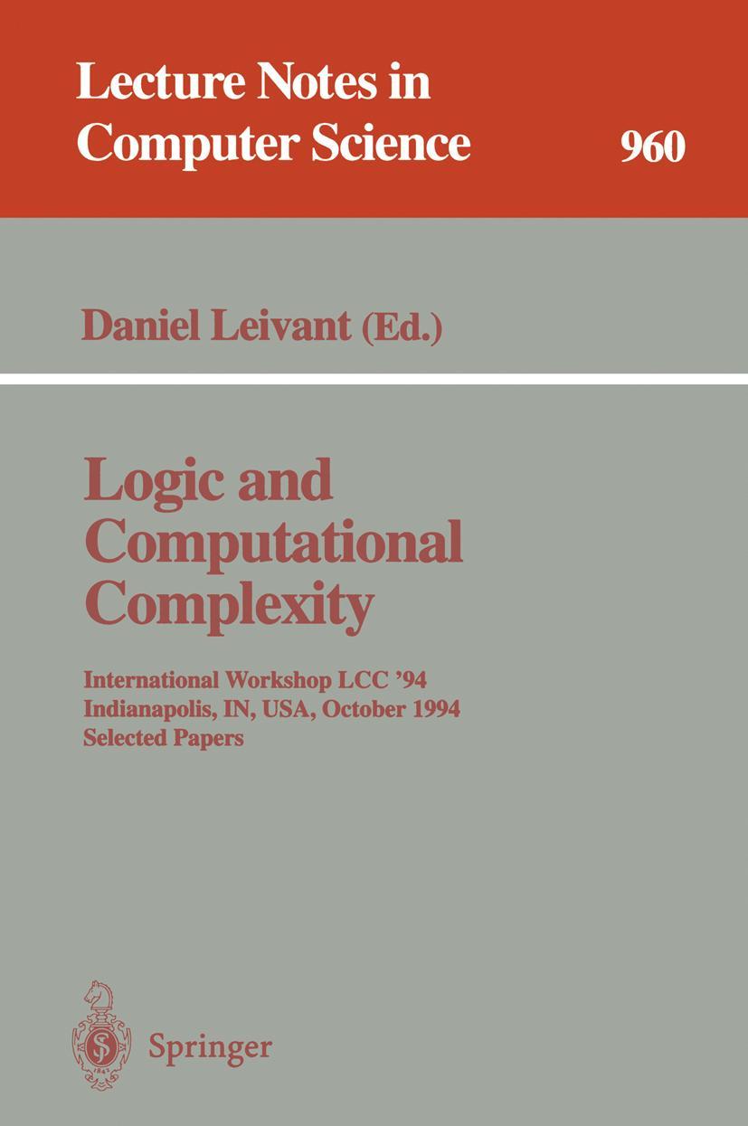 Vorderes Coverbild Logic and Computational Complexity