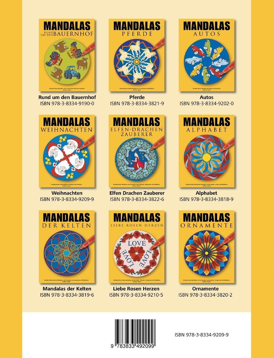 Rückseitencover Mandalas Weihnachten