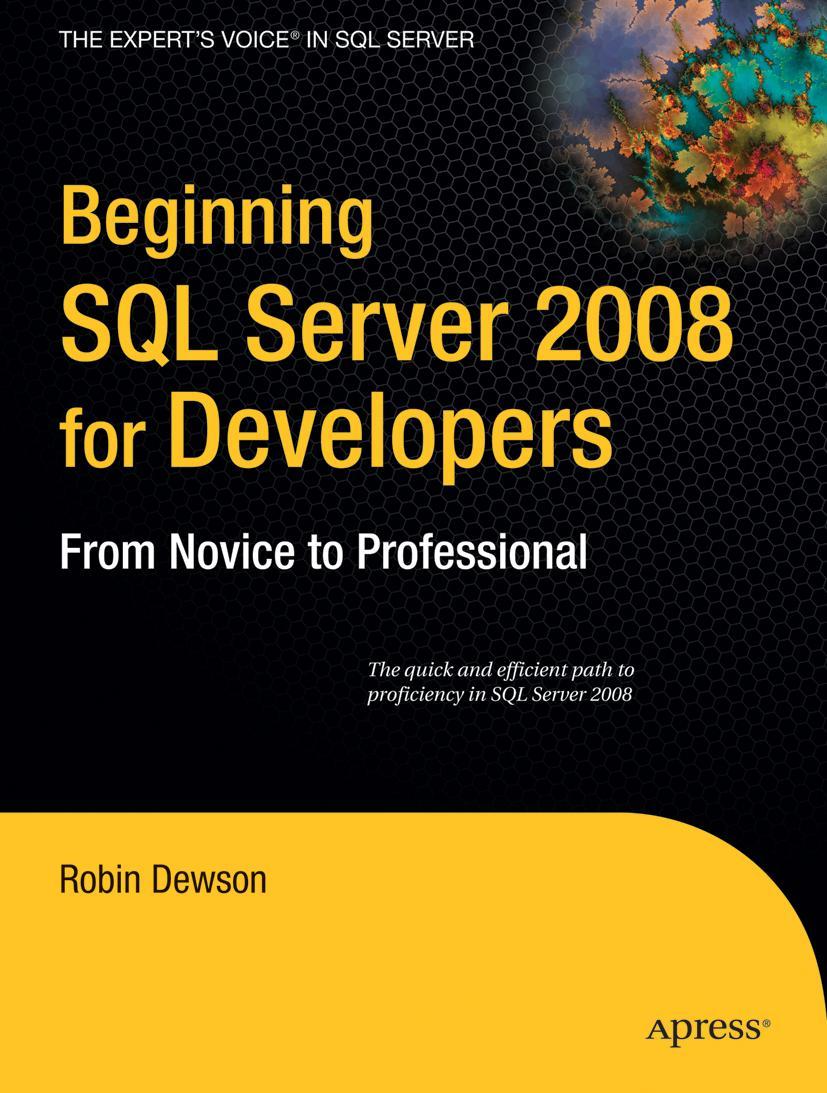 Vorderes Coverbild Beginning SQL Server 2008 for Developers