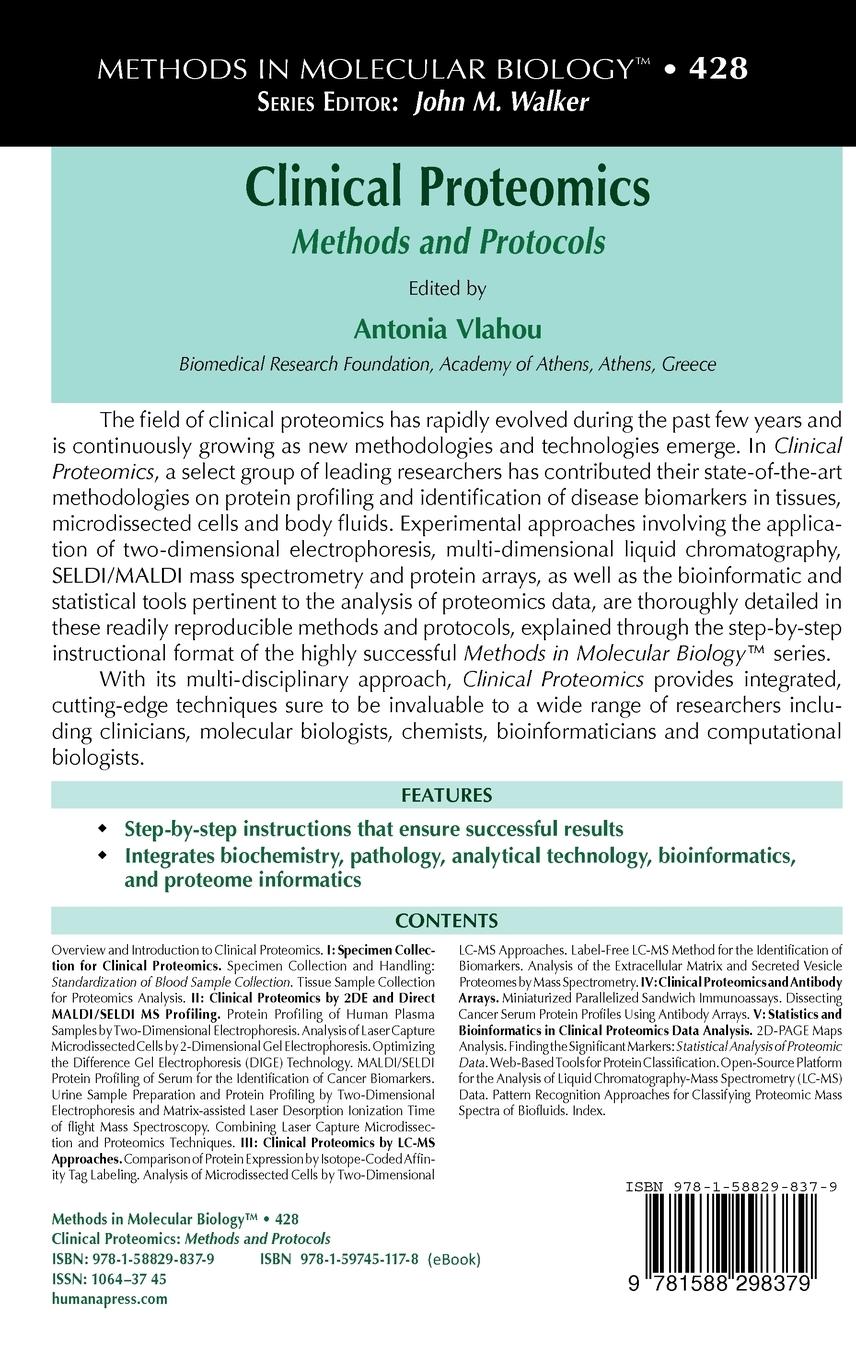 Rückseitencover Clinical Proteomics