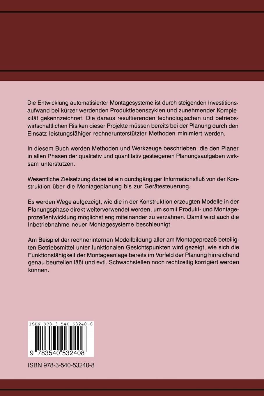 Rückseitencover Montageplanung in CIM