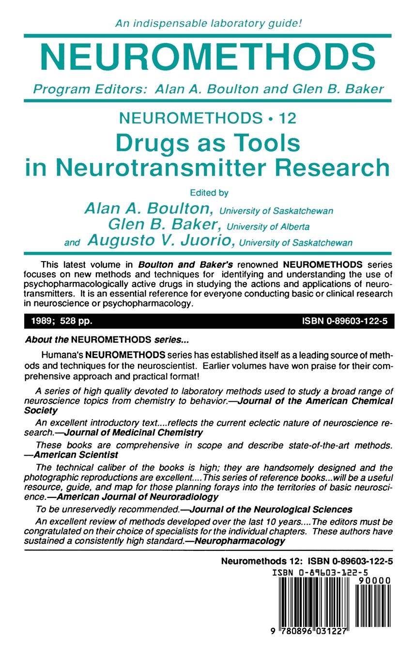 Rückseitencover Drugs as Tools in Neurotransmitter Research