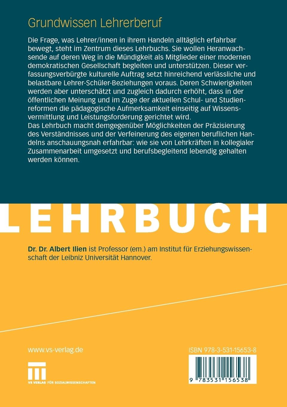 Rückseitencover Grundwissen Lehrerberuf