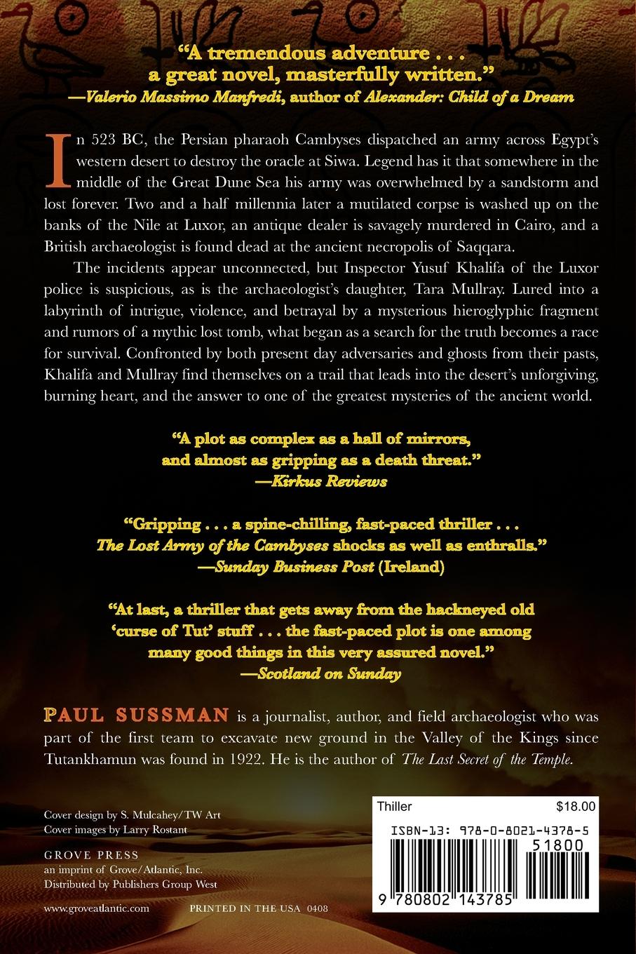 Rückseitencover The Lost Army of Cambyses