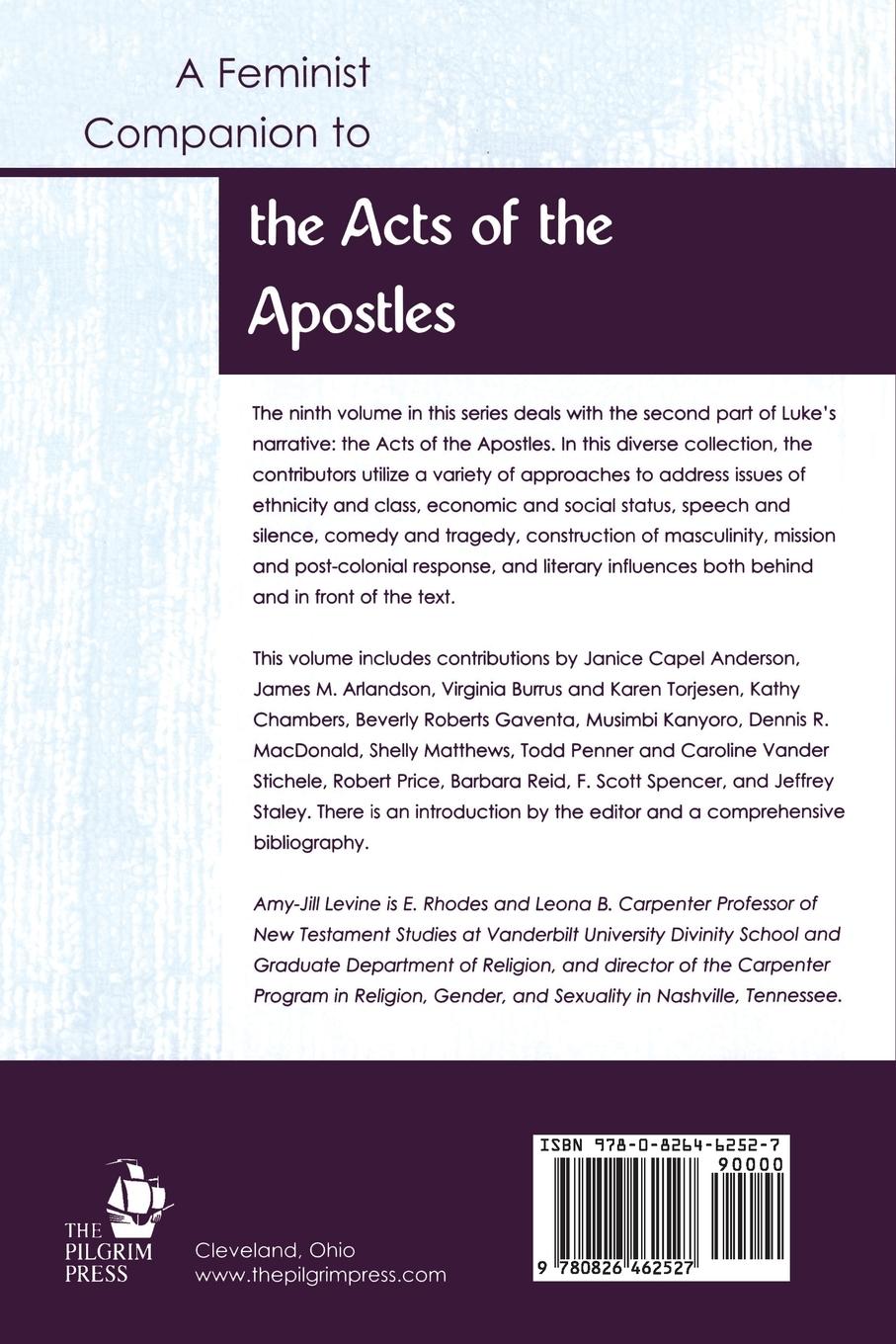 Rückseitencover A Feminist Companion to the Acts of the Apostles