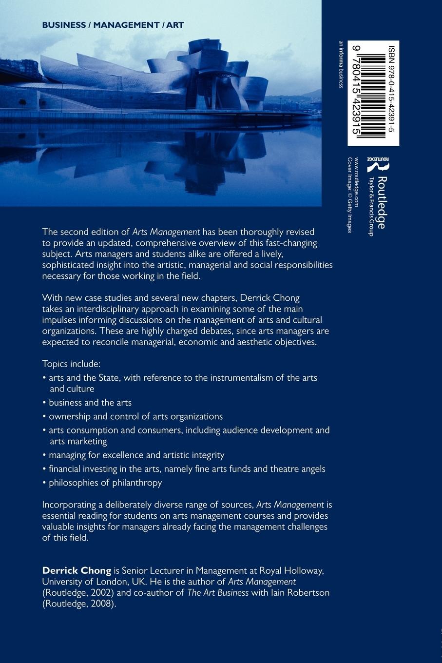 Rückseitencover Arts Management