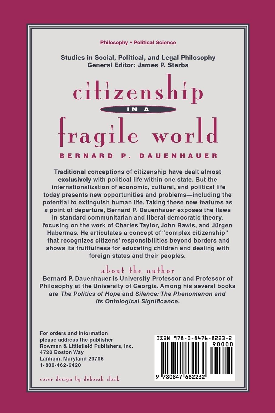 Rückseitencover Citizenship in a Fragile World