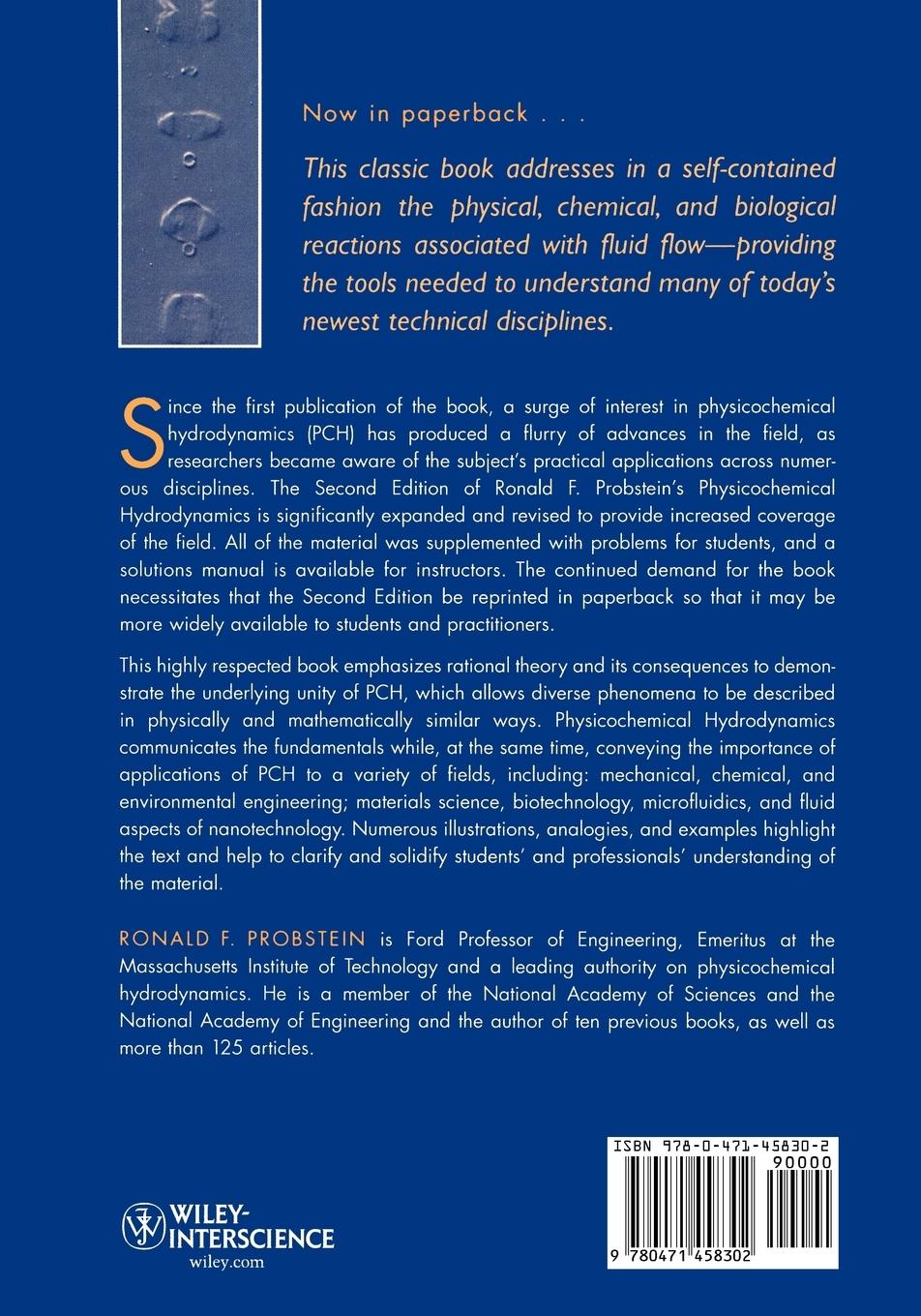 Rückseitencover Physicochemical Hydrodynamics