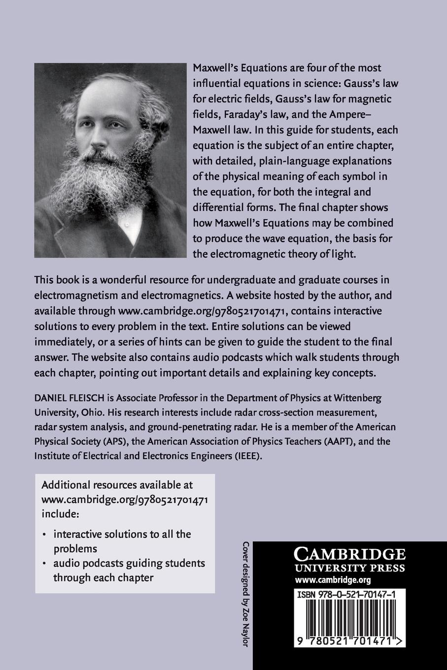 Rückseitencover A Student's Guide to Maxwell's Equations