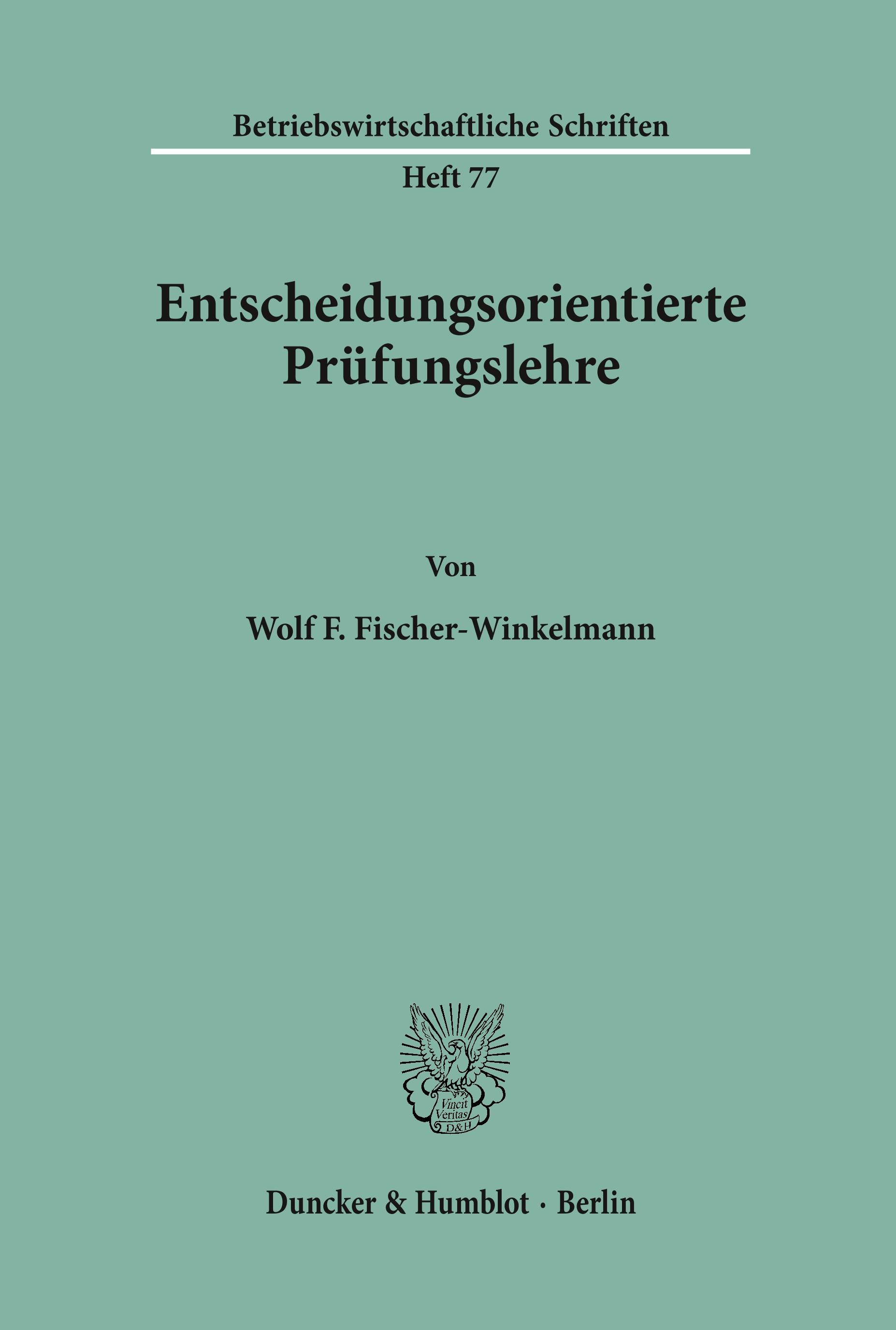 Vorderes Coverbild Entscheidungsorientierte Prüfungslehre.