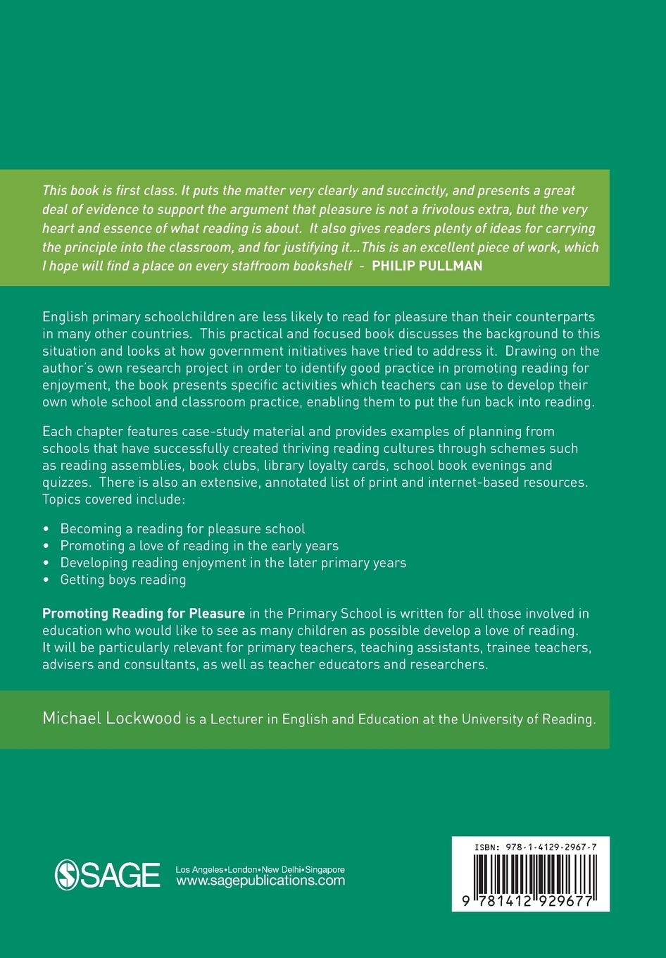 Rückseitencover Promoting Reading for Pleasure in the Primary School