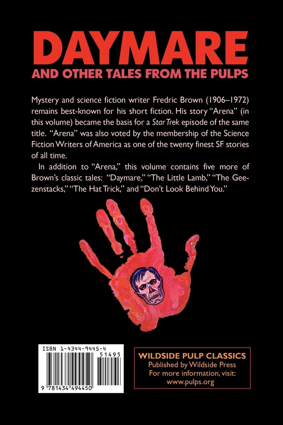 Rückseitencover Daymare and Other Tales from the Pulps