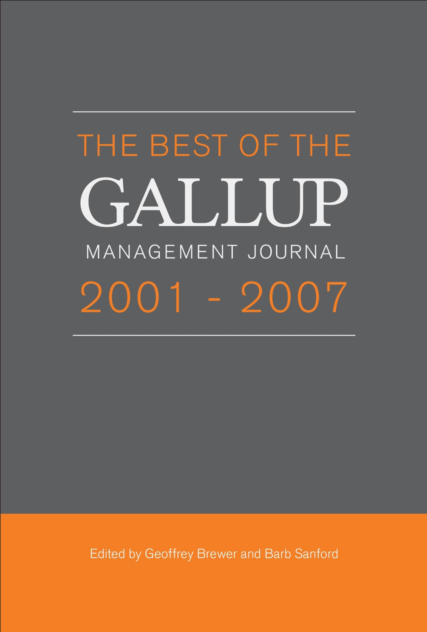 Vorderes Coverbild The Best of the Gallup Management Journal 2001-2007