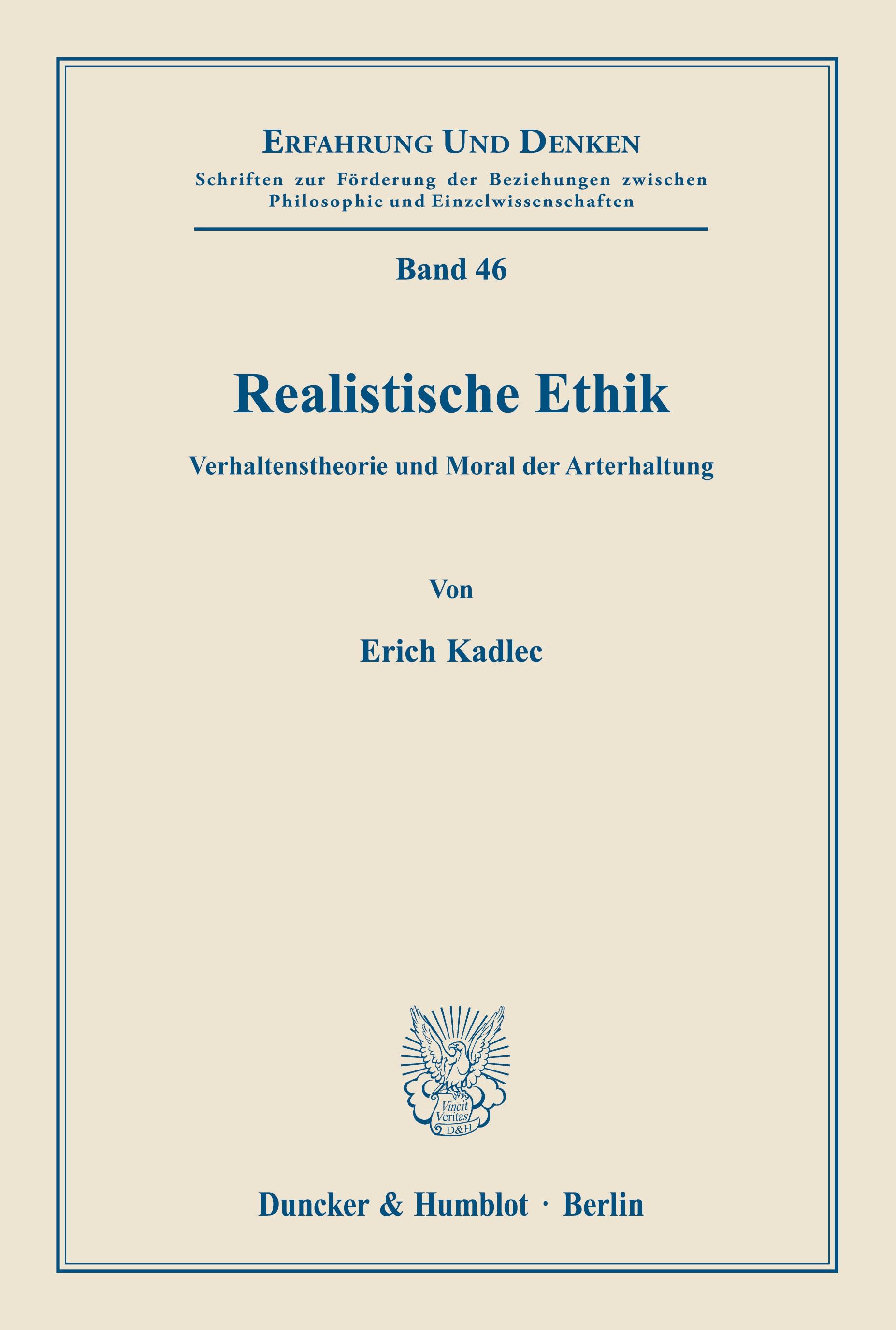Vorderes Coverbild Realistische Ethik.