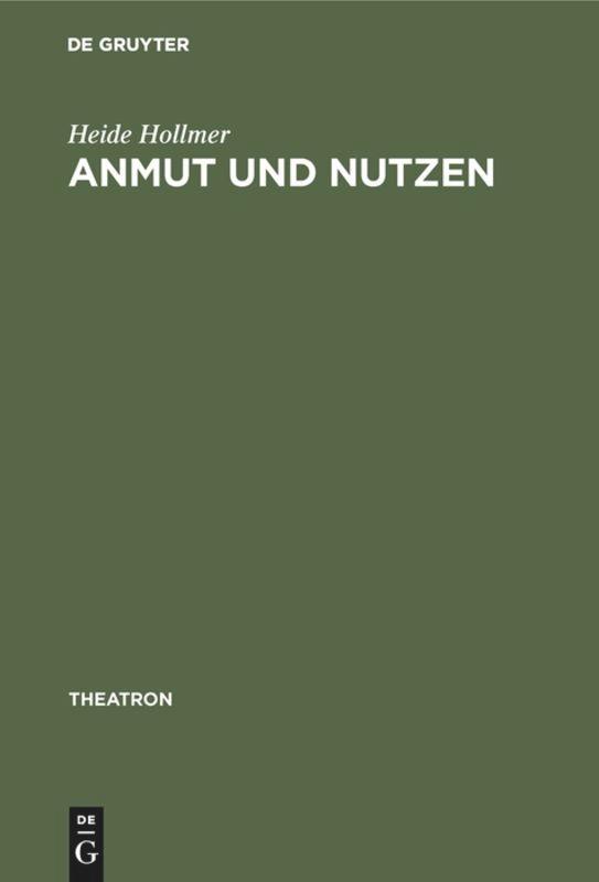 Vorderes Coverbild Anmut und Nutzen
