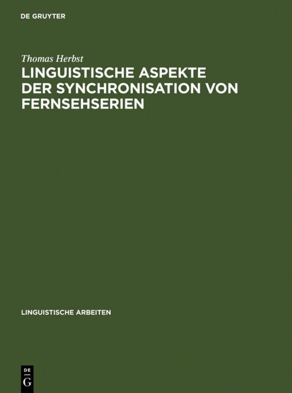 Vorderes Coverbild Linguistische Aspekte der Synchronisation von Fernsehserien
