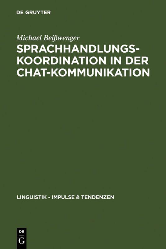 Vorderes Coverbild Sprachhandlungskoordination in der Chat-Kommunikation
