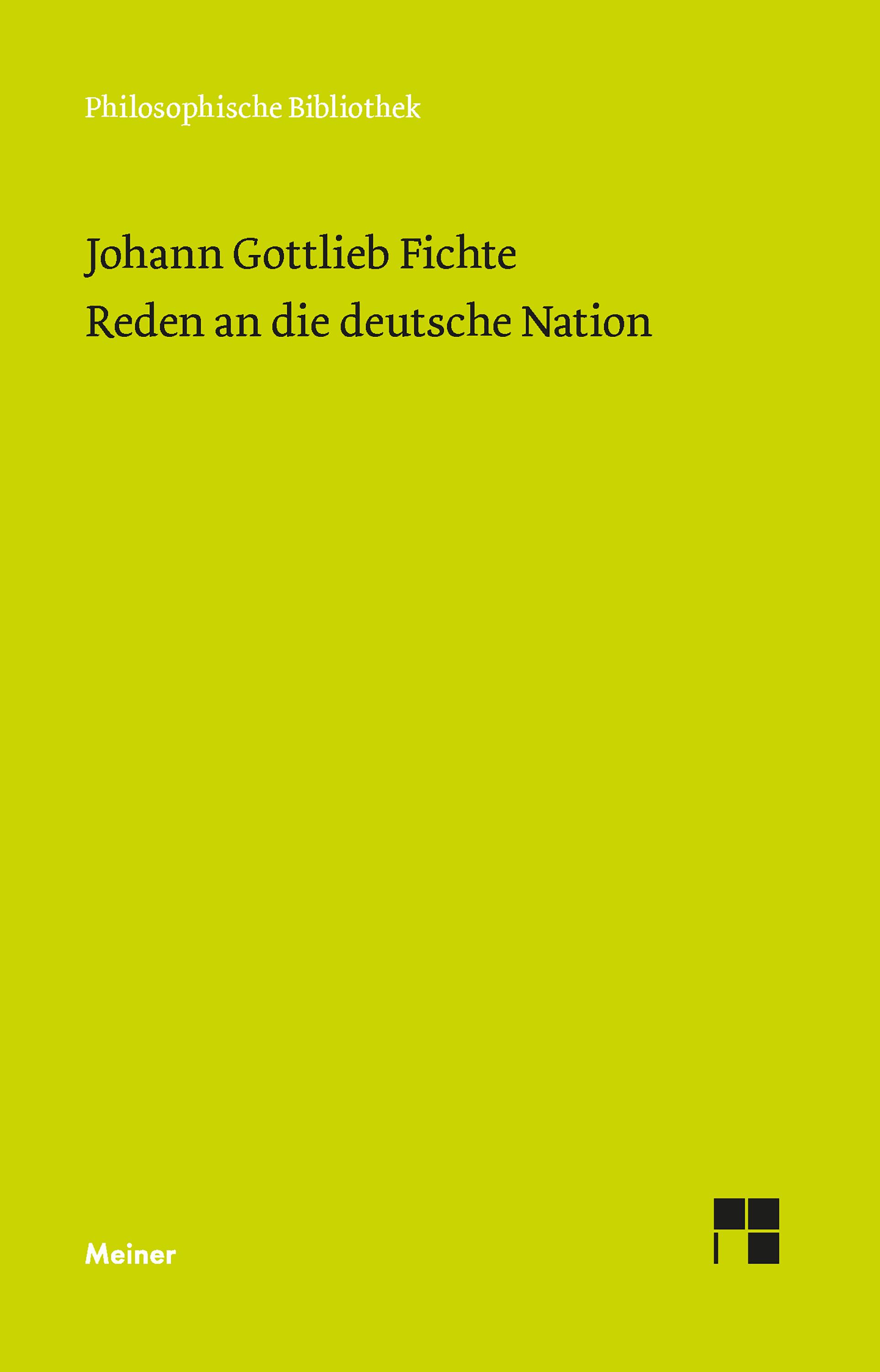 Vorderes Coverbild Reden an die deutsche Nation