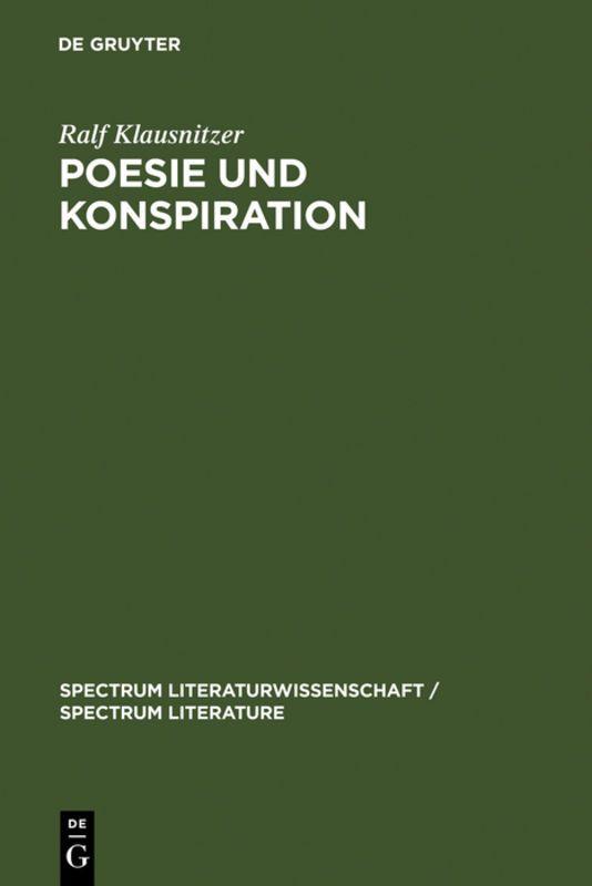 Vorderes Coverbild Poesie und Konspiration
