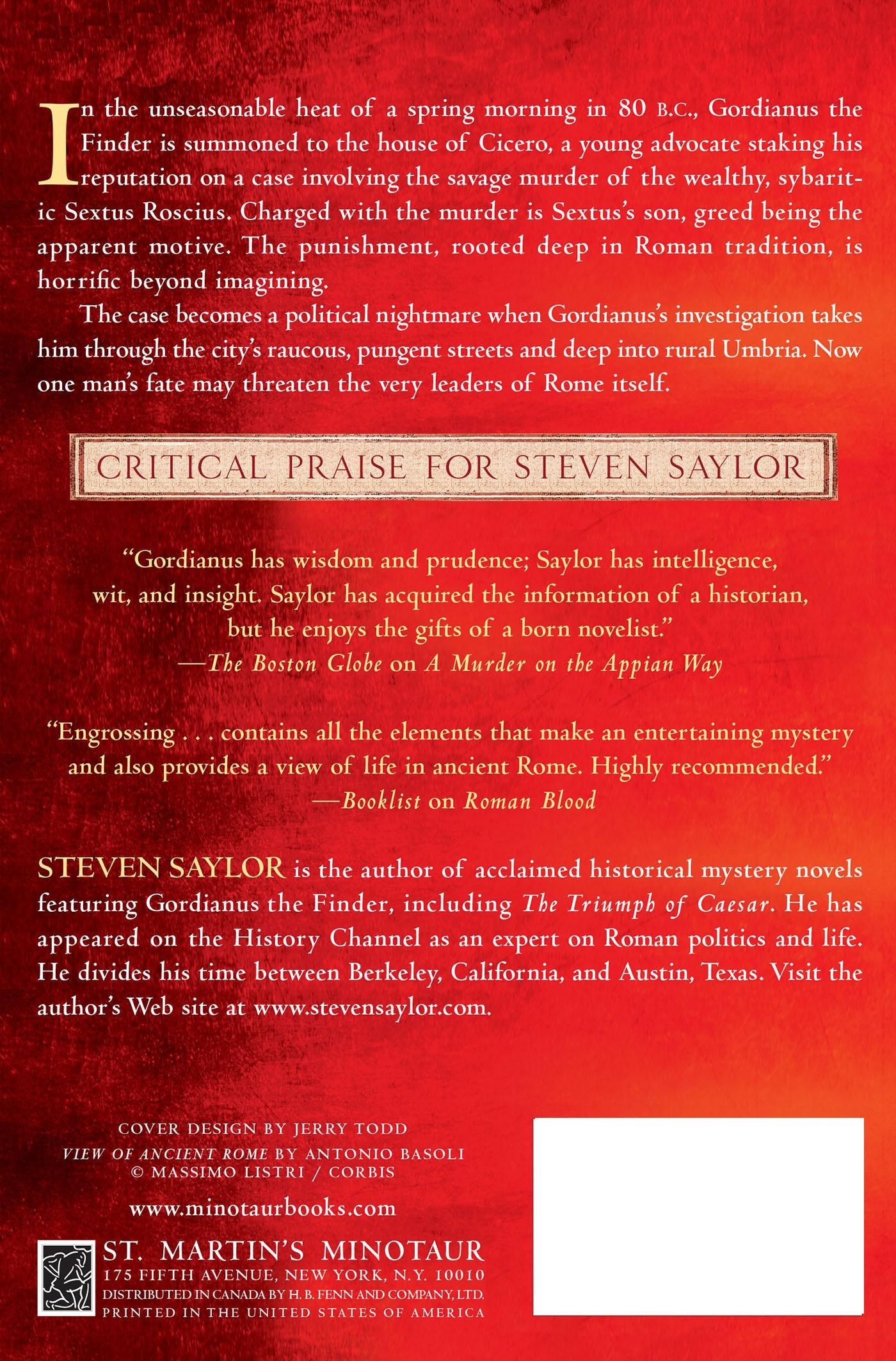 Rückseitencover Roman Blood