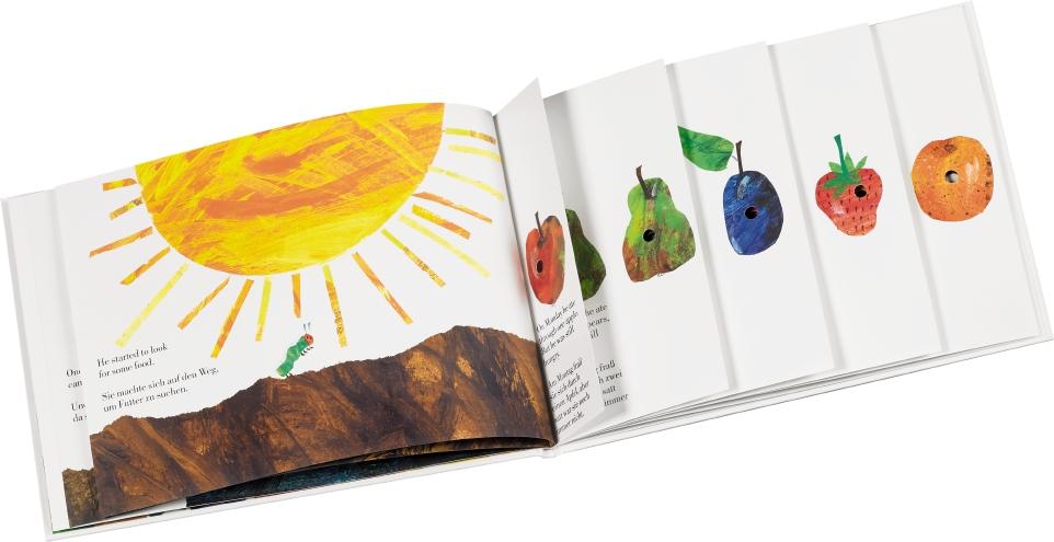 Beispielinhalt (Bild) The Very Hungry Caterpillar / Die kleine Raupe Nimmersatt