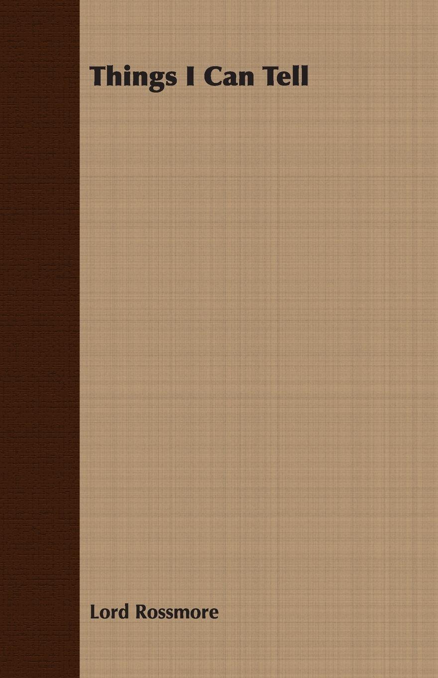 Vorderes Coverbild Things I Can Tell