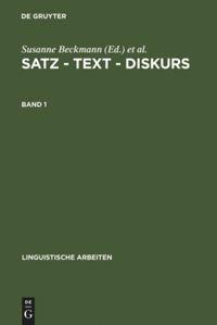 Vorderes Coverbild Satz - Text - Diskurs. Band 1