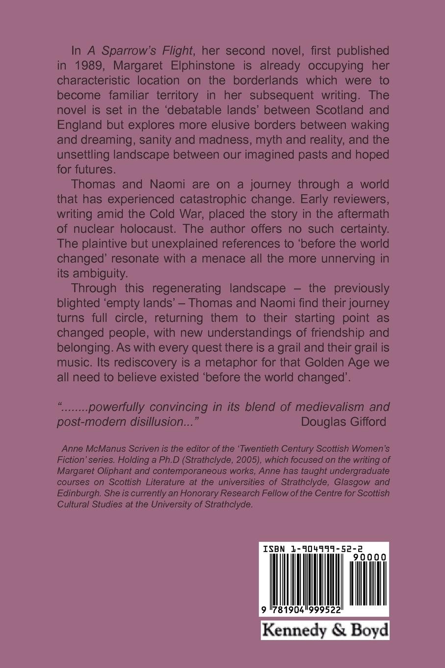 Rückseitencover A Sparrow's Flight