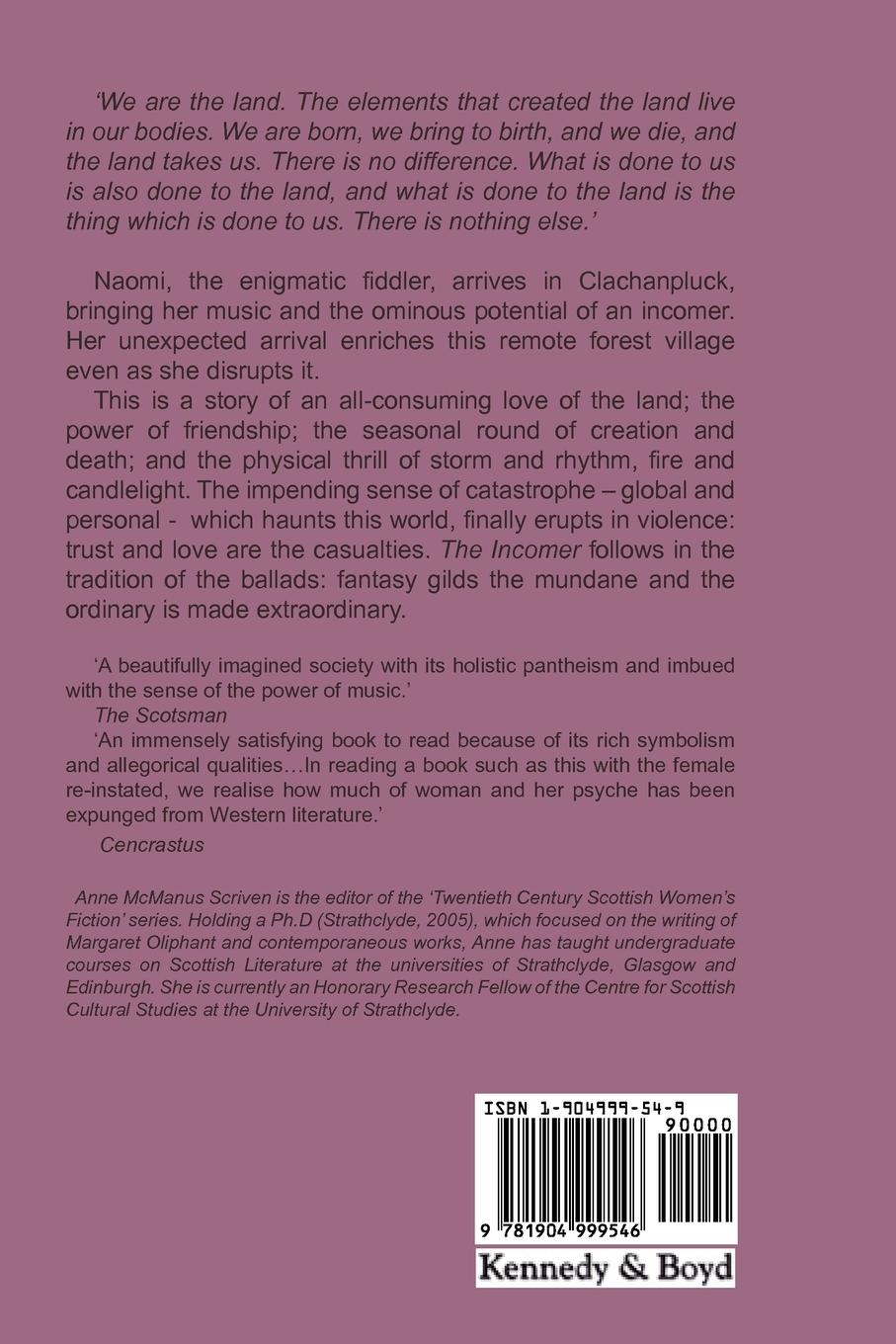 Rückseitencover The Incomer or Clachanpluck