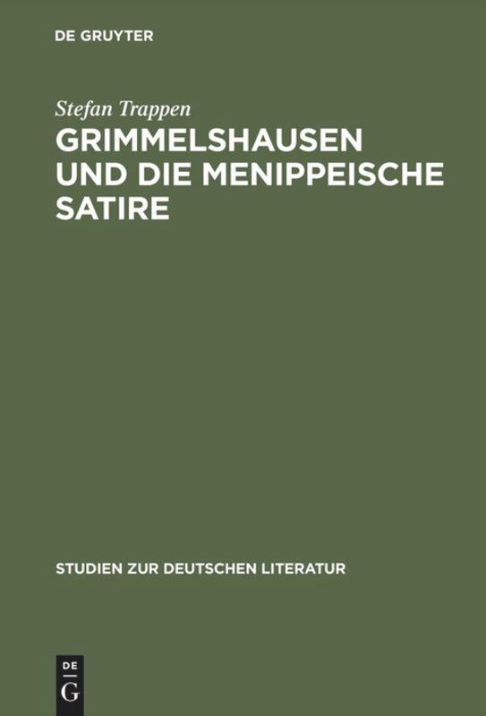 Vorderes Coverbild Grimmelshausen und die menippeische Satire
