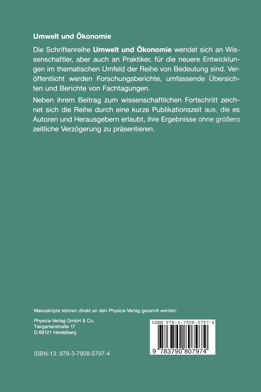 Rückseitencover Organisation des Umweltschutzes in Industriebetrieben