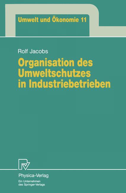 Vorderes Coverbild Organisation des Umweltschutzes in Industriebetrieben