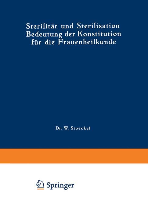 Vorderes Coverbild Sterilität und Sterilisation